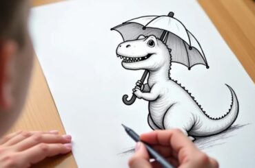 Cute Dinosaur Drawing Ideas