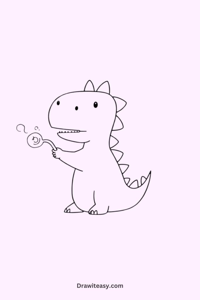 Dinosaur Blowing Bubbles