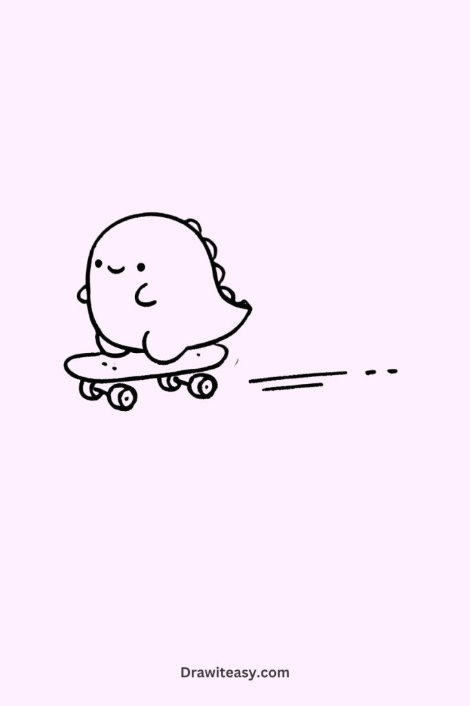 Dinosaur Riding a Skateboard