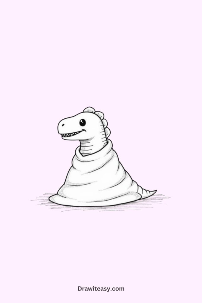 Dinosaur Wrapped in a Blanket