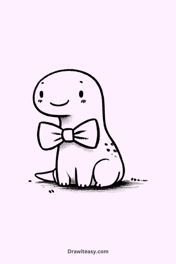 Dinosaur with a Big Bow Tie