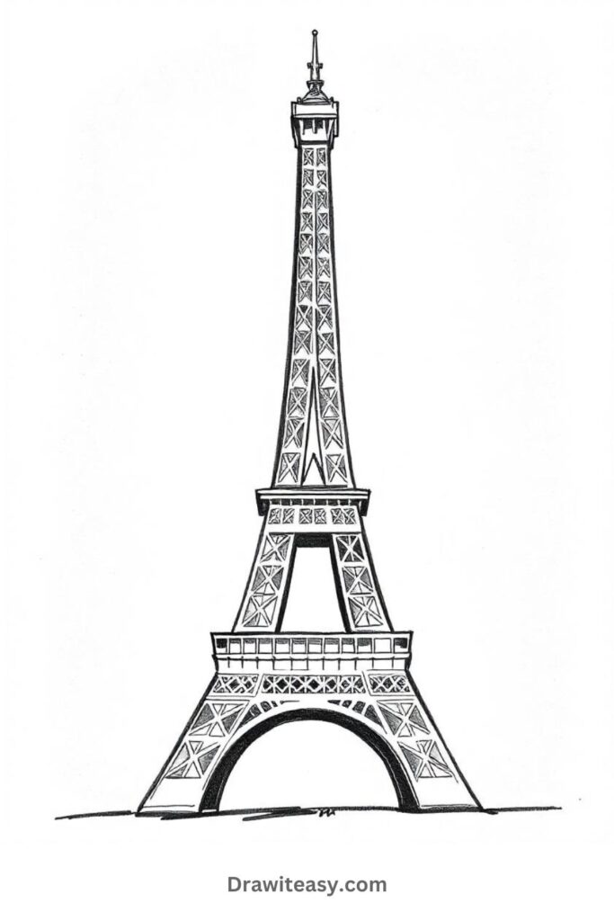 Basic Eiffel Tower Outline