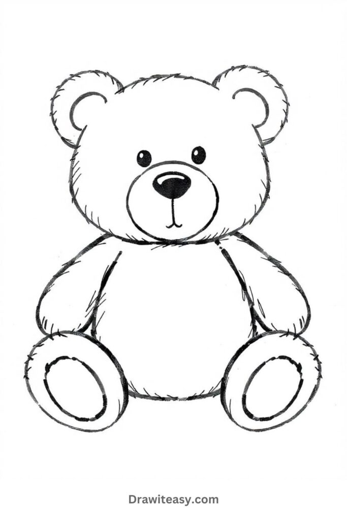 Basic Teddy Bear Outline