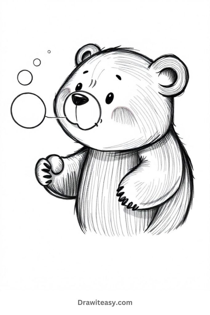 Bear Blowing Bubbles