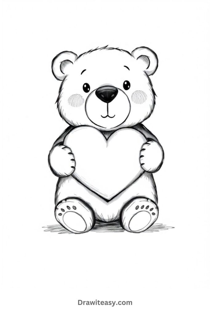 Bear Holding a Heart