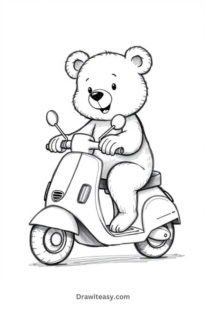 Bear on a Scooter