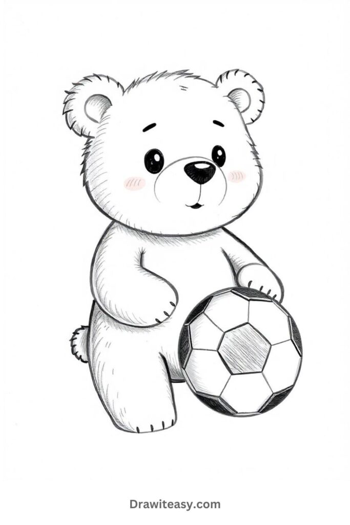 Bear with a Soccer Ball