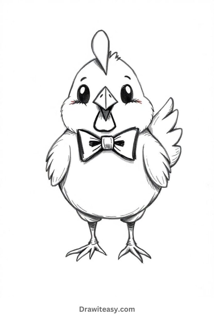 Chicken Wearing a Bow Tie