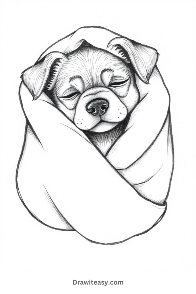 Dog with a Blanket