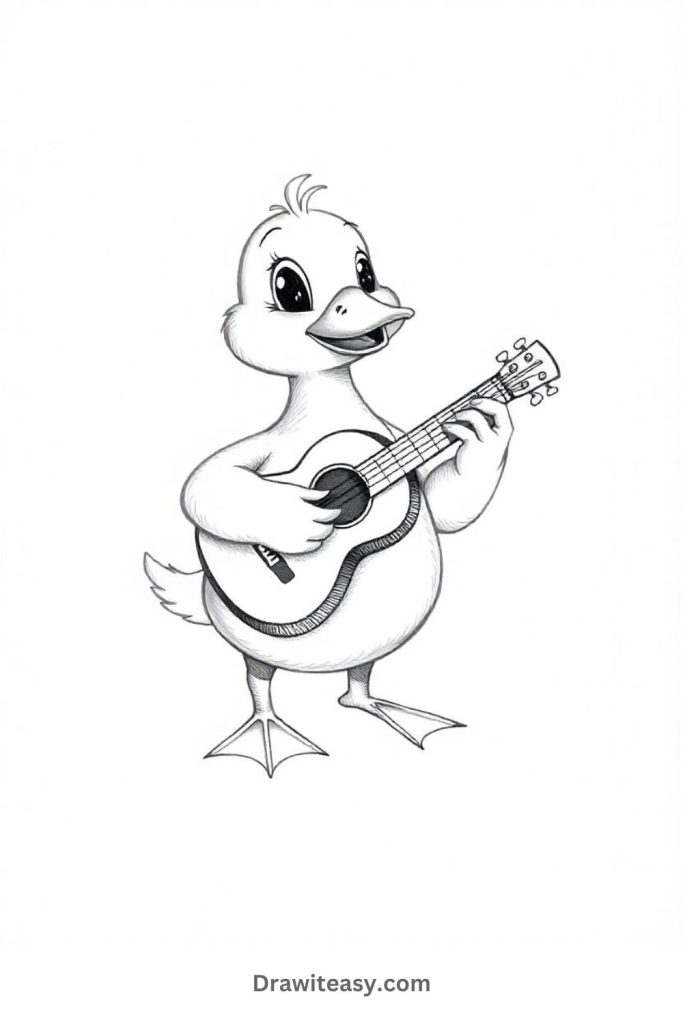 Duck Playing a Guitar