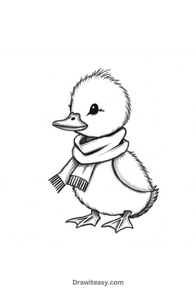 Duckling with a Scarf