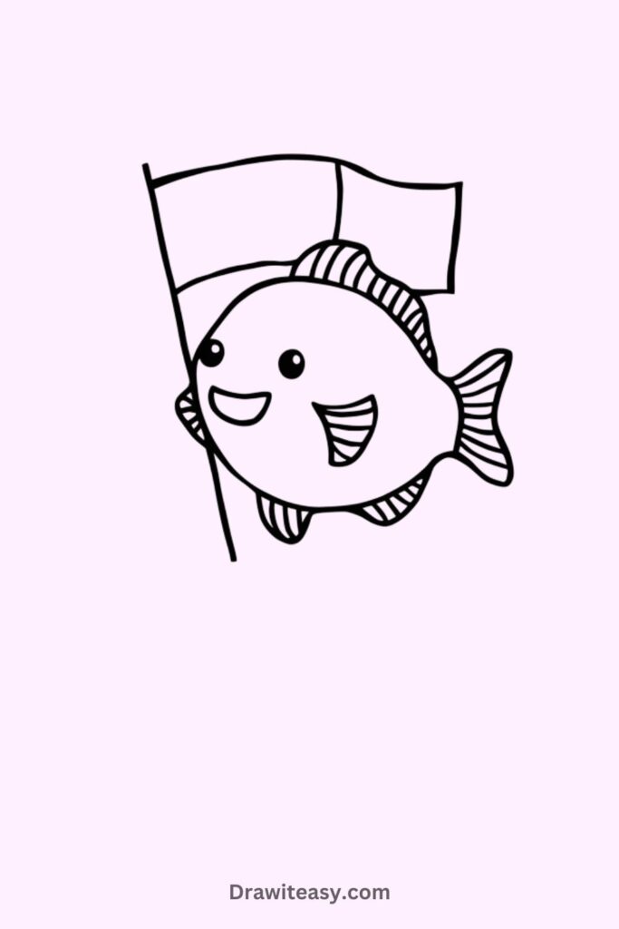 Fish Carrying a Flag