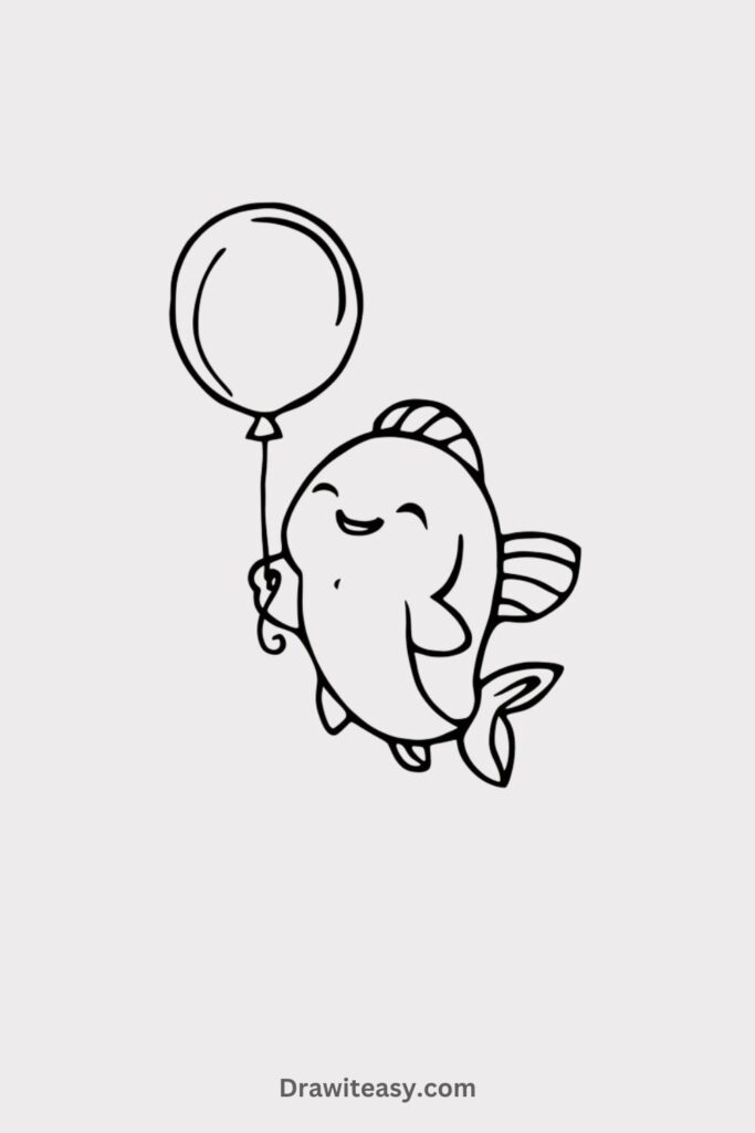 Fish Holding a Balloon