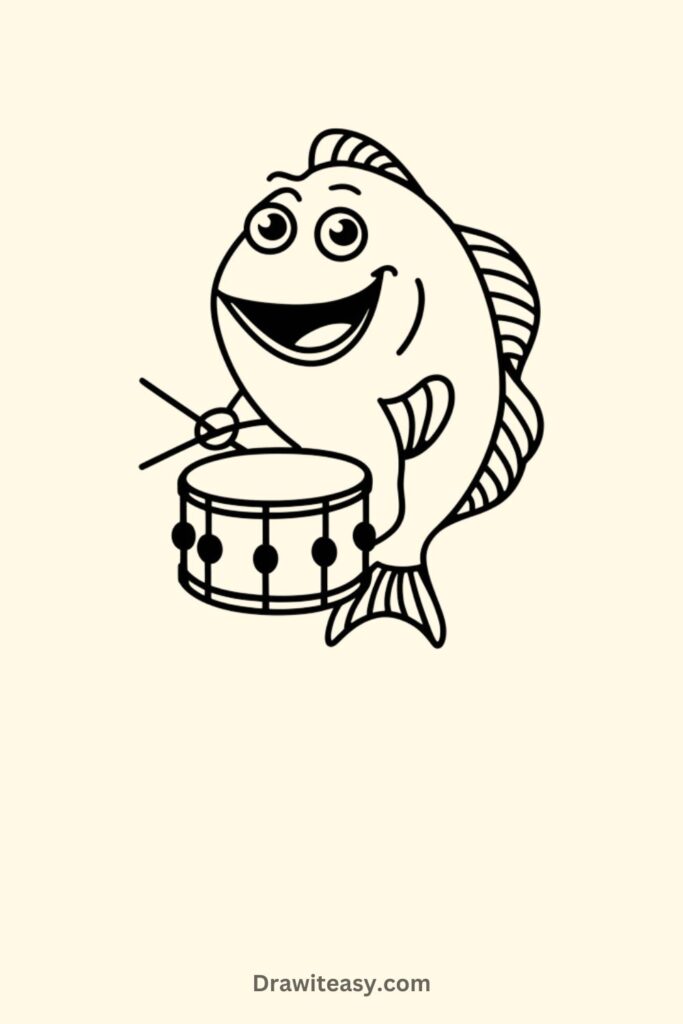 Fish Playing a Drum