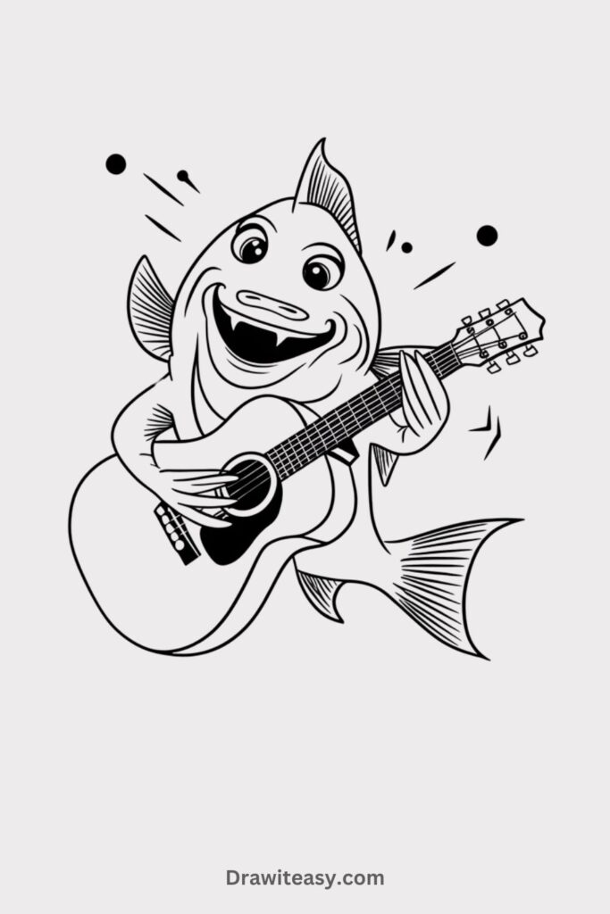 Fish Playing a Guitar