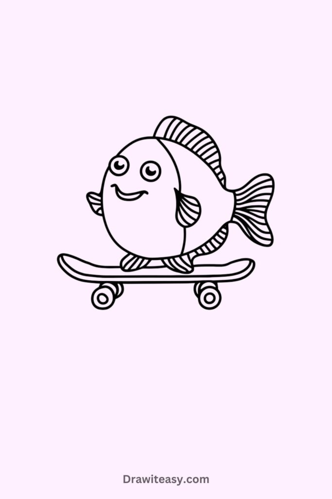 Fish Riding a Skateboard