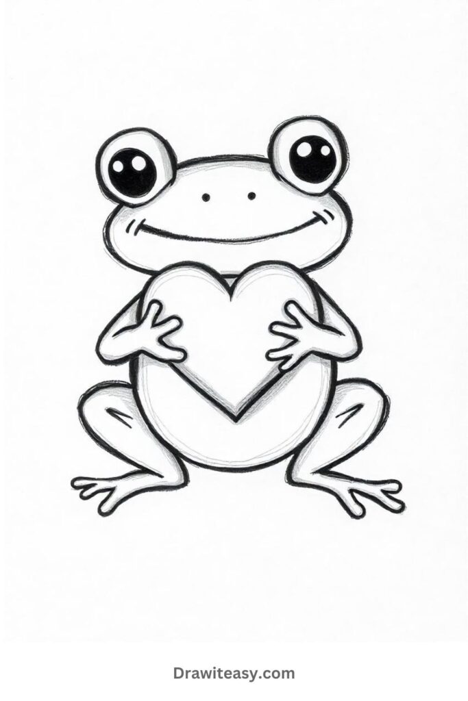 Frog Holding a Heart