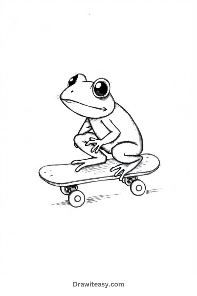 Frog on a Skateboard