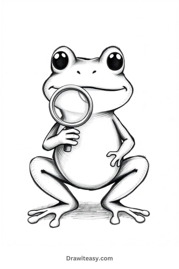 Frog with a Magnifying Glass