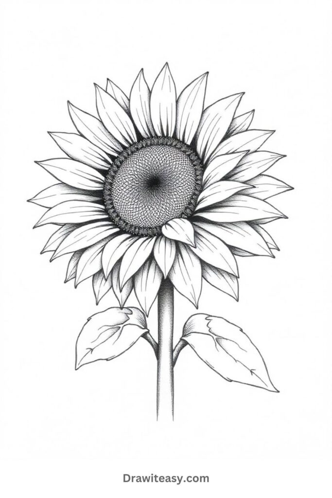 Minimalist Sunflower