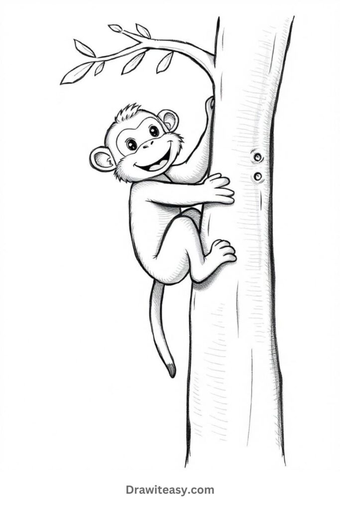 Monkey Climbing a Tree