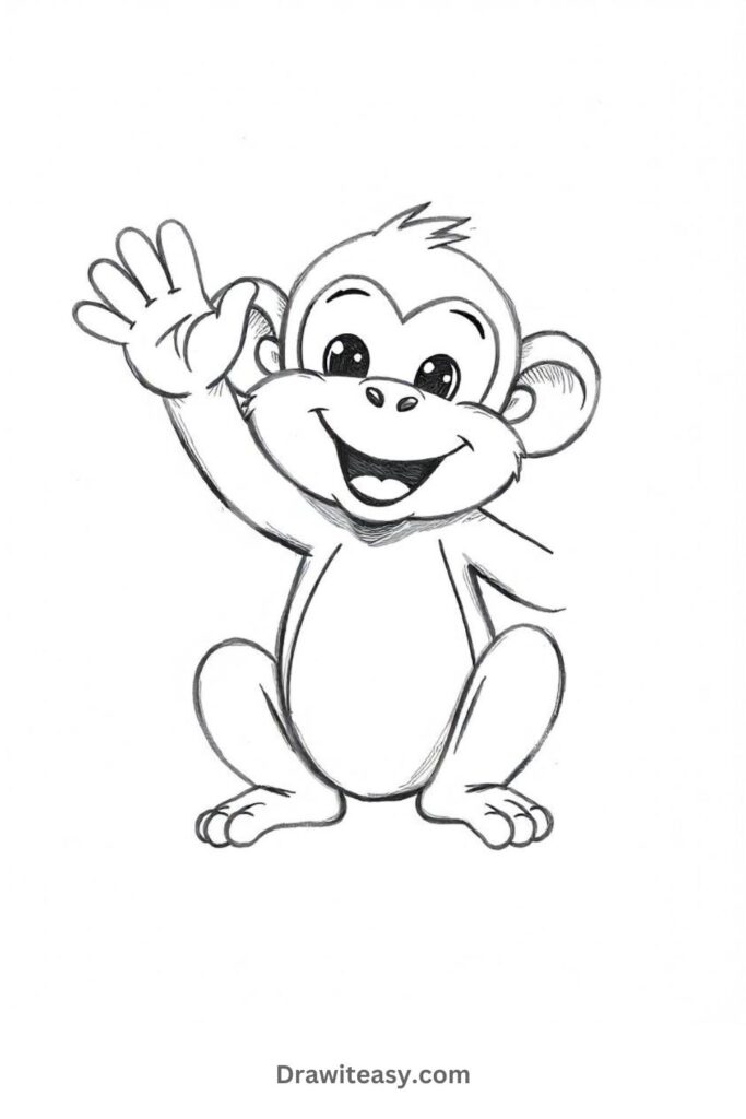 Monkey Waving Hello