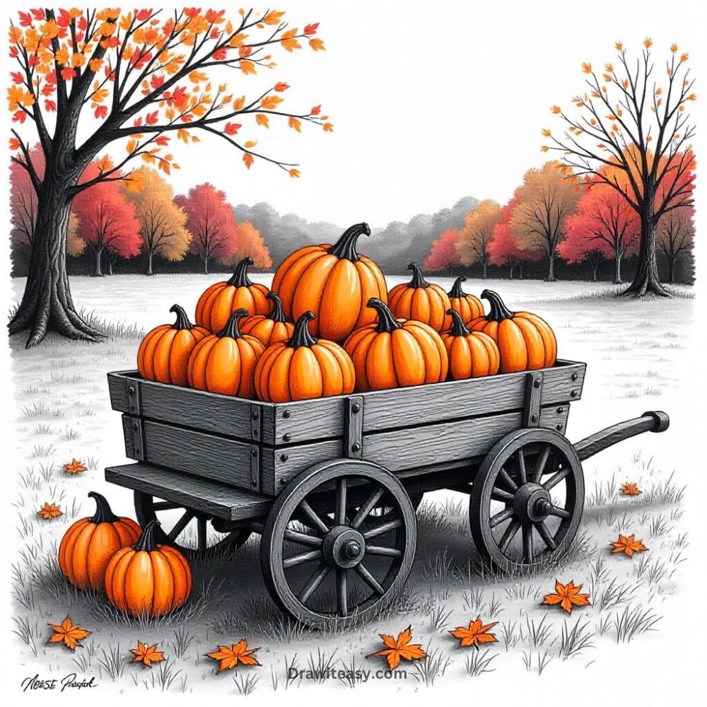 A Rustic Wagon Full of Pumpkins (1)