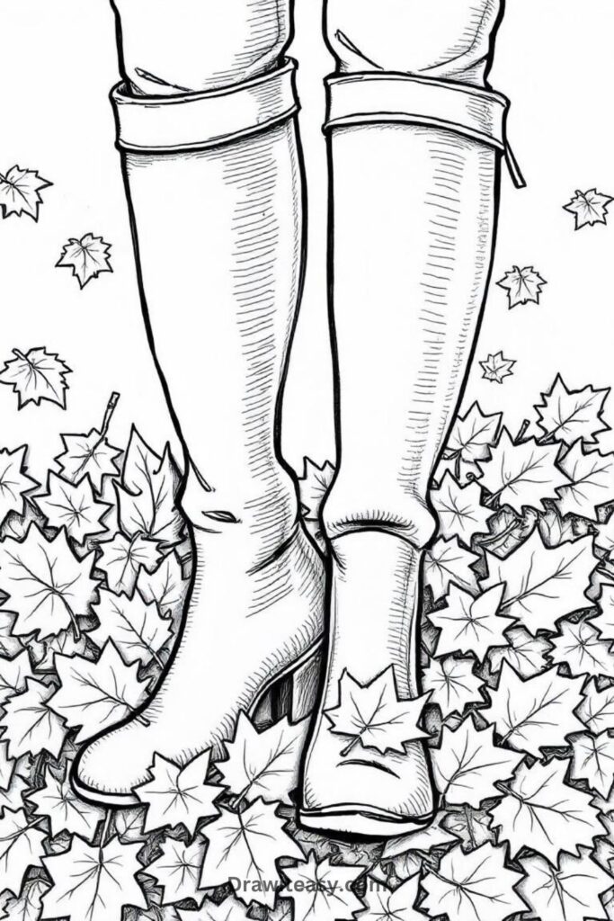 Boots with Fallen Leaves (3)