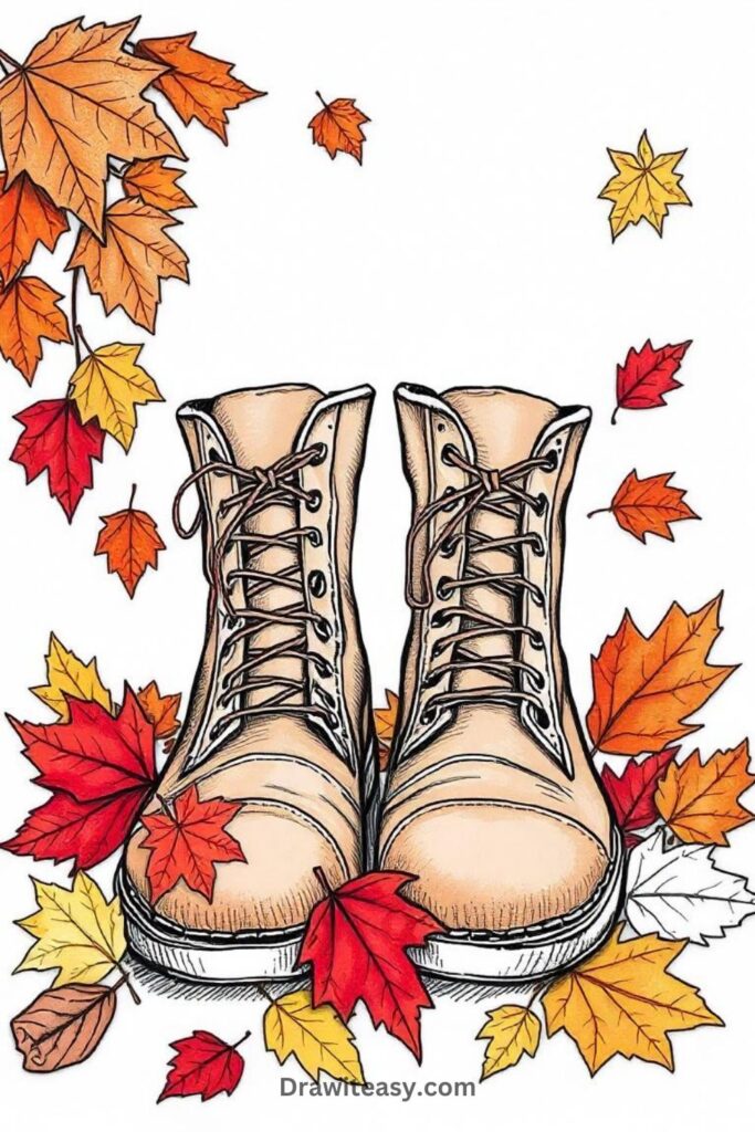 Boots with Fallen Leaves (4)