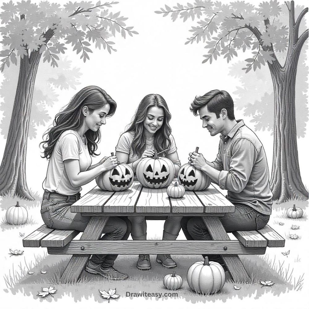 Carving Jack-o’-Lanterns with Friends (1)