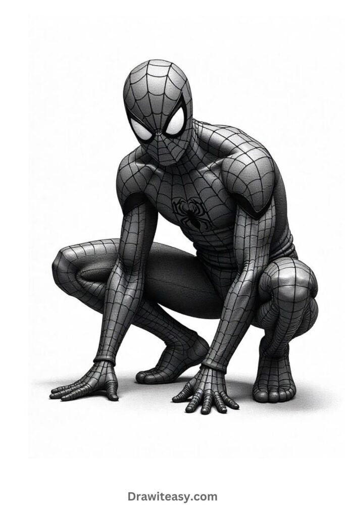 Spider-Man Crouching Silhouette