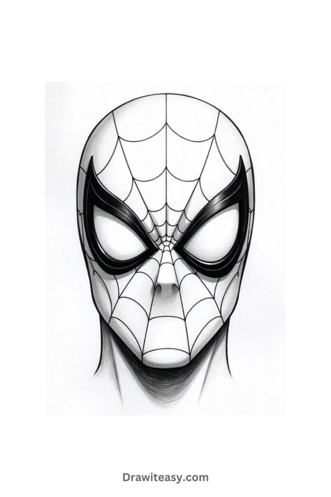 Spider-Man Mask Outline