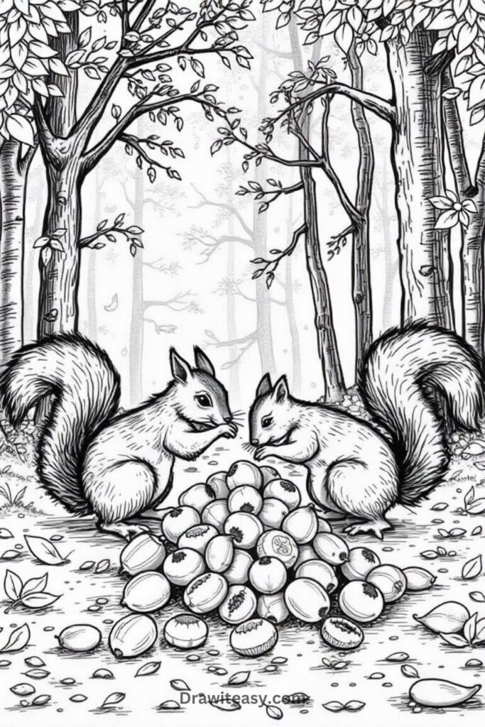 Squirrel Gathering Nuts (3)