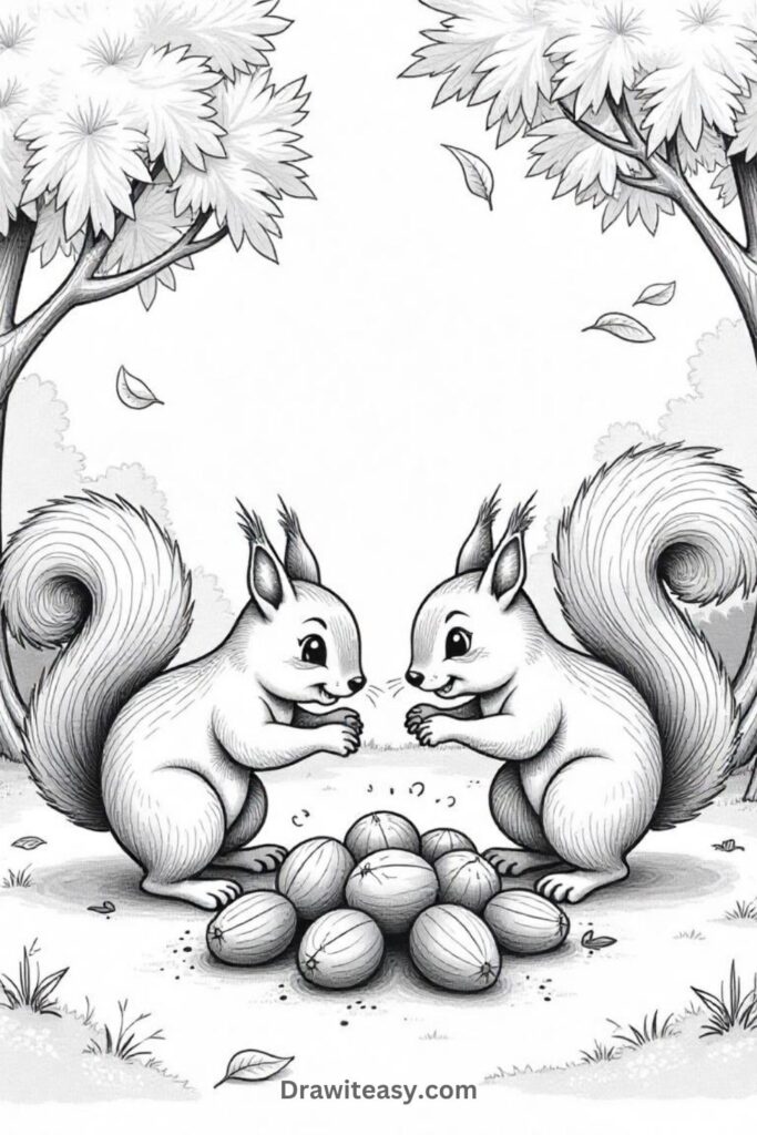 Squirrel Gathering Nuts (4)