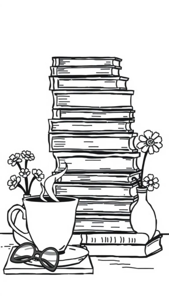 A Stack of Books and a Cup of Tea
