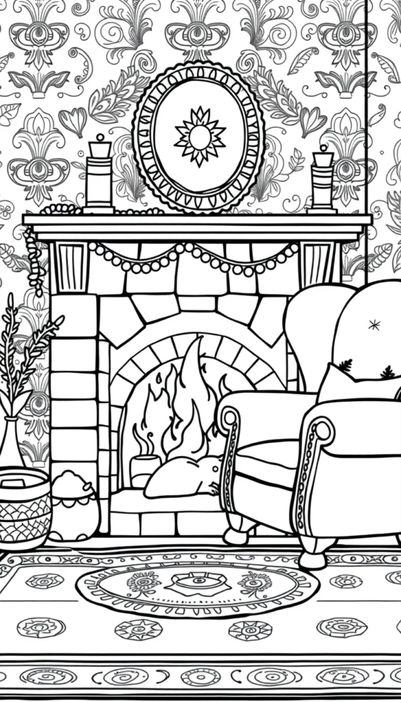 Cozy Fireplace Scene