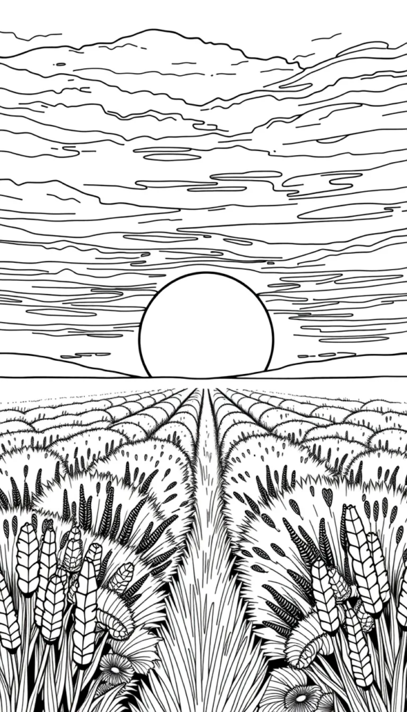Lavender Fields at Sunset