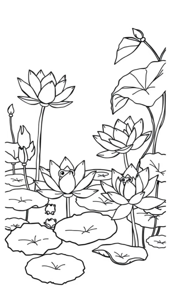 Lotus Pond with Lily Pads