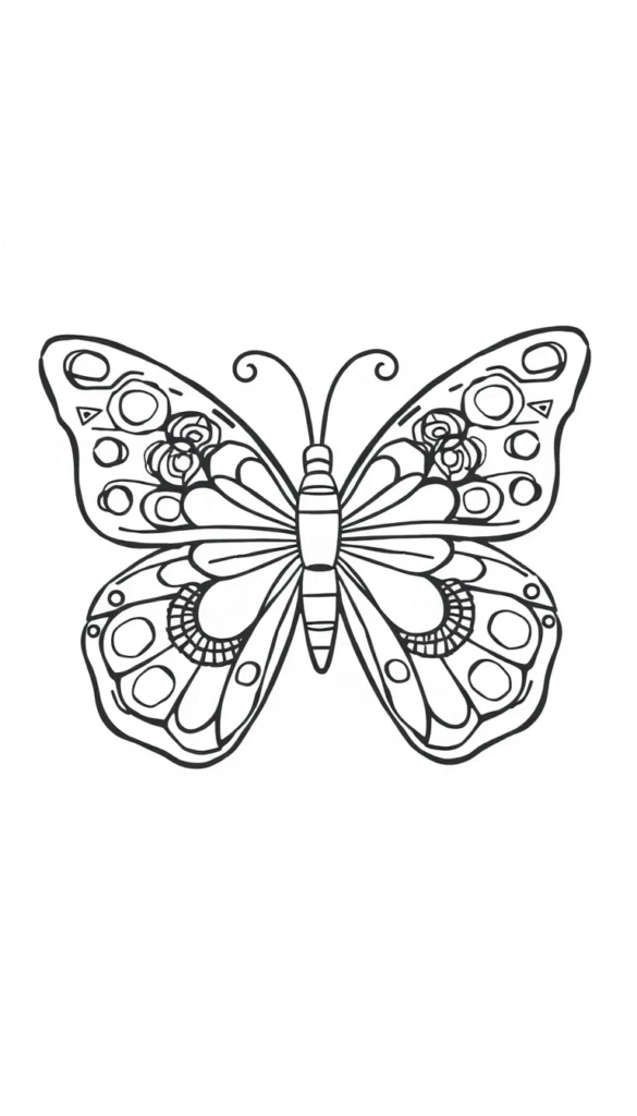 Butterfly with Geometric Patterns