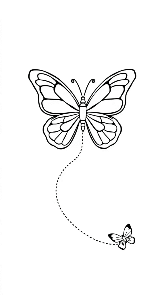 Dotted Line Butterfly Path