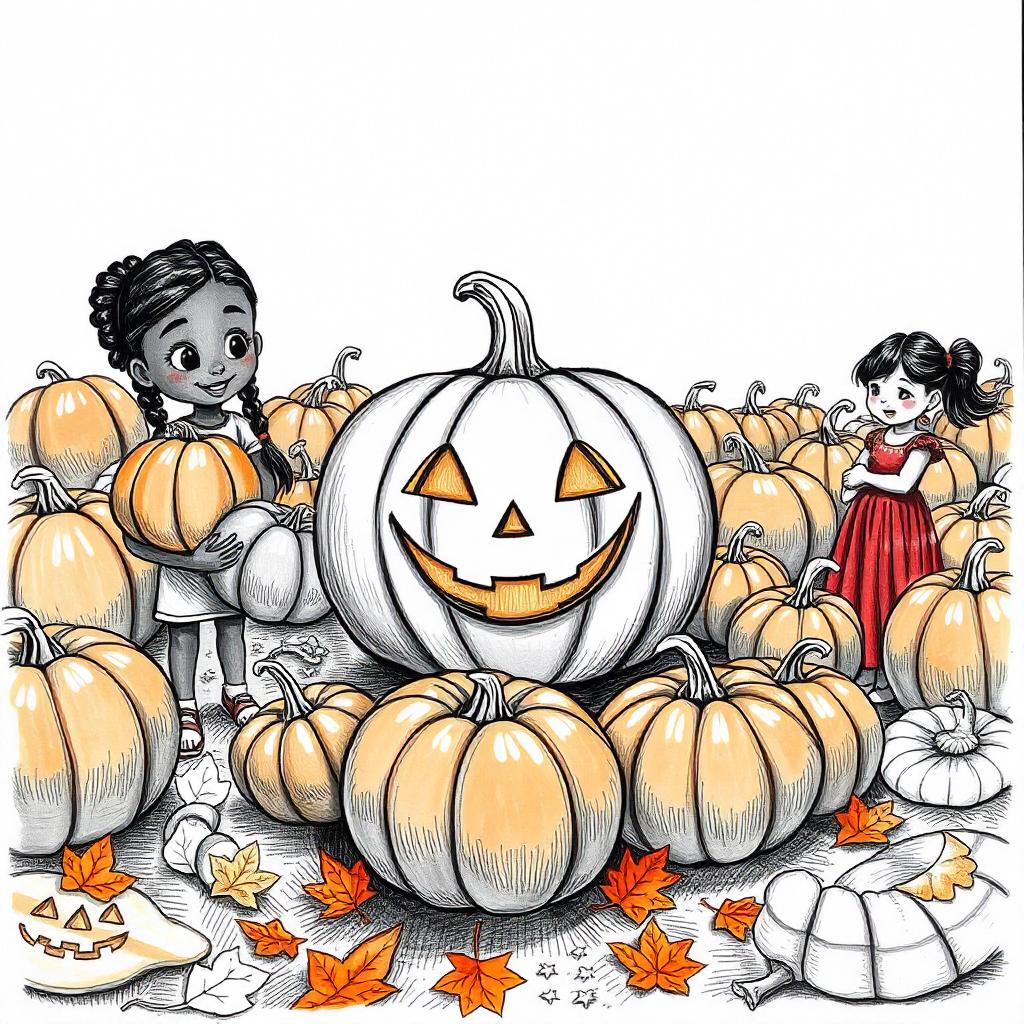 Pumpkin Patch with Jack-o'-Lanterns