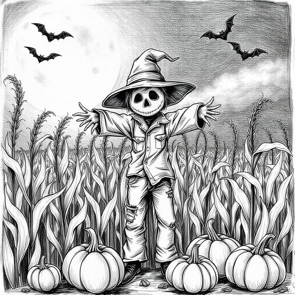 Scarecrow Guarding a Cornfield