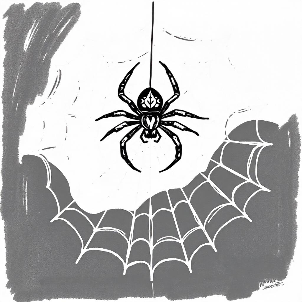 Spider Web with a Giant Spider