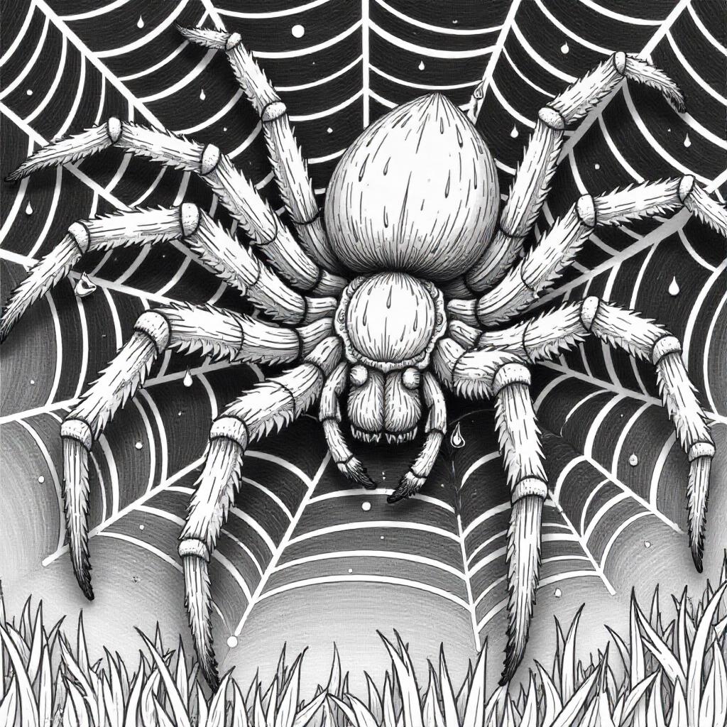 Spider Web with a Giant Spider