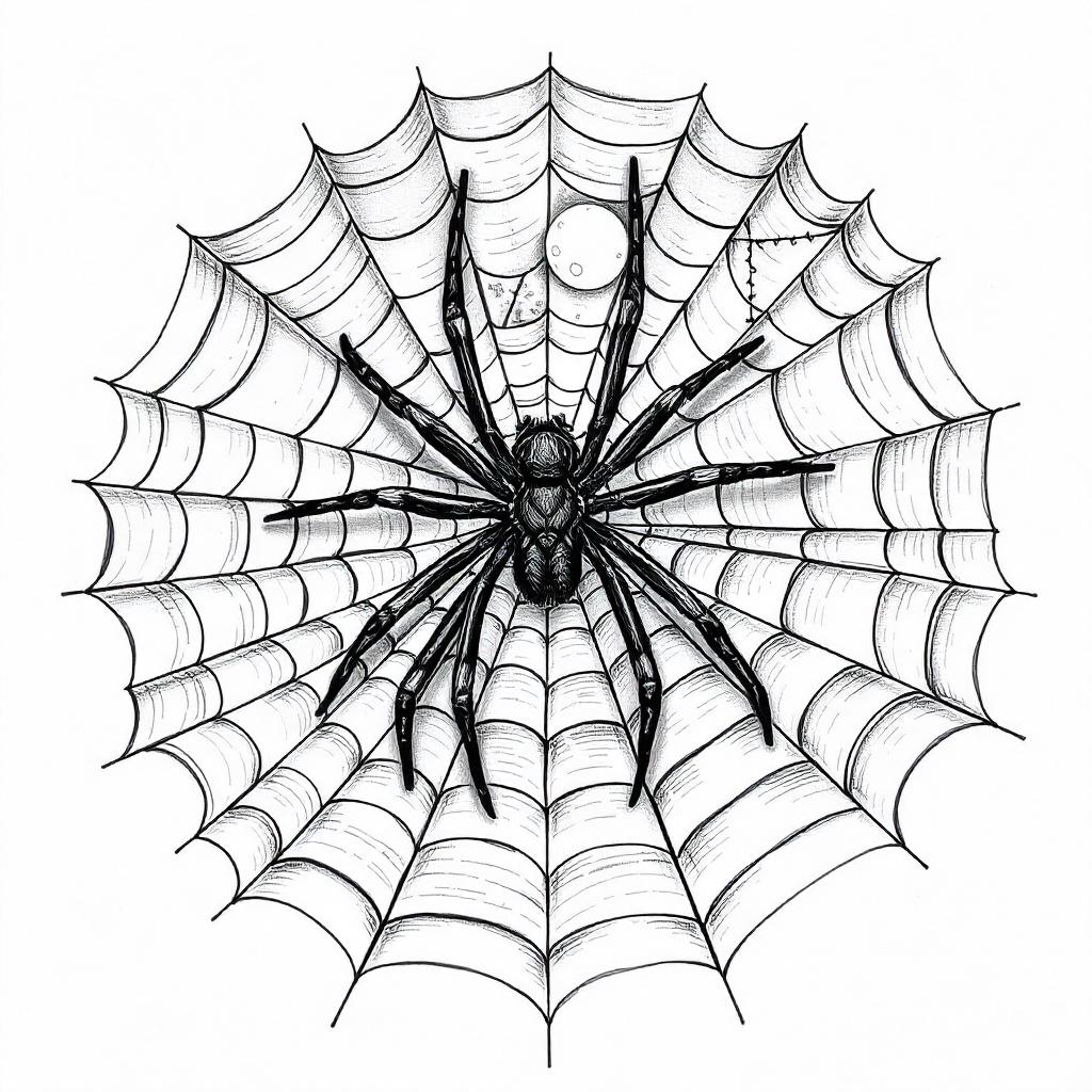 Spider Web with a Giant Spider