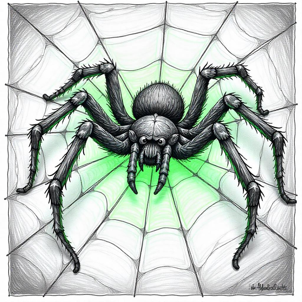 Spider Web with a Giant Spider