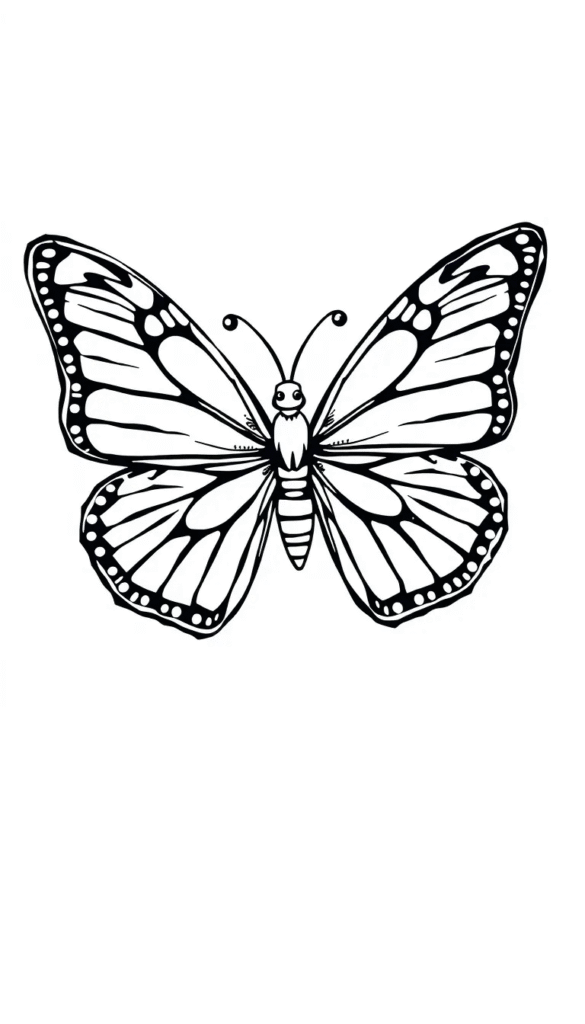 Stylized Butterfly Tattoo Design