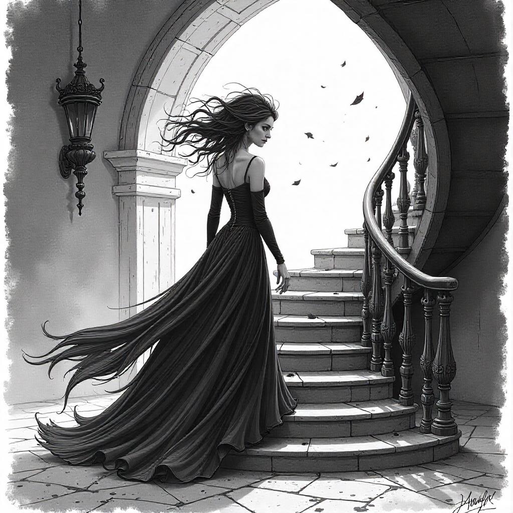 Vampire in a Gothic Castle