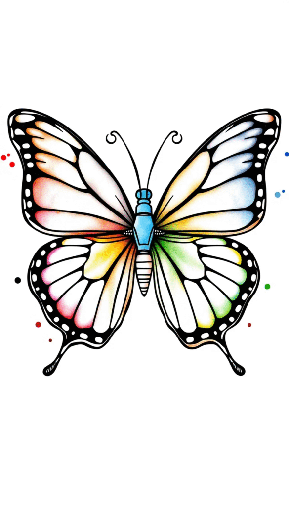 Watercolor Splash Butterfly