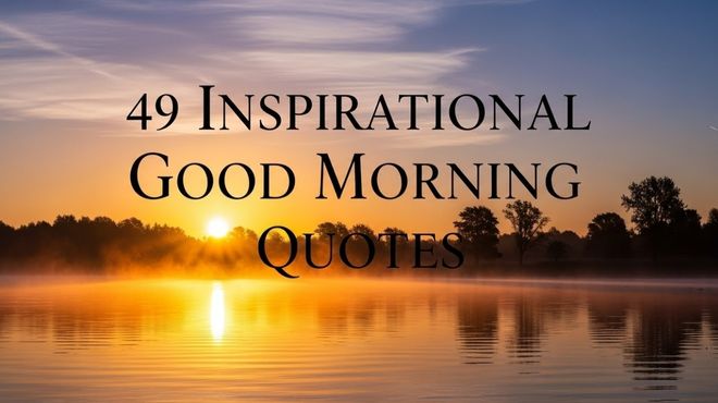 49 Inspirational Good Morning Quotes